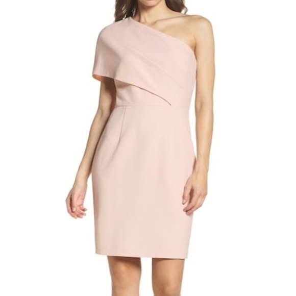 vince camuto one shoulder sheath dress